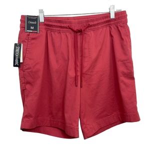 Roundtree & Yorke Mens Shorts M Elastic Waist 7" Inseam Stretch Cotton Pull-On